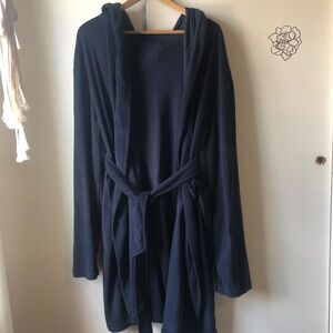 Bundle Womens Mens Robe 2 3XL and Medium Black Blue